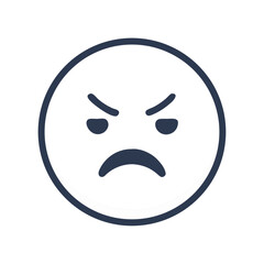 annoyed face icon sign vector