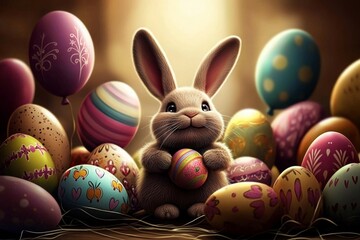 Bright and Cheerful Easter Theme with Space for Text