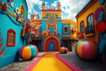 Vibrant Streets Dressed for Brazilian Carnival Celebrations 