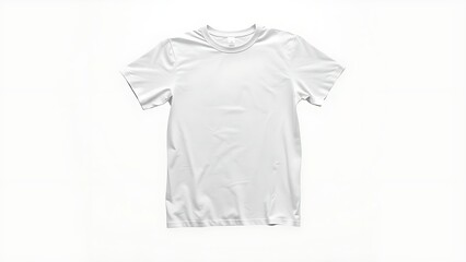 An oversized t-shirt floating mid-air against a clean white background, creating a minimalist aesthetic.