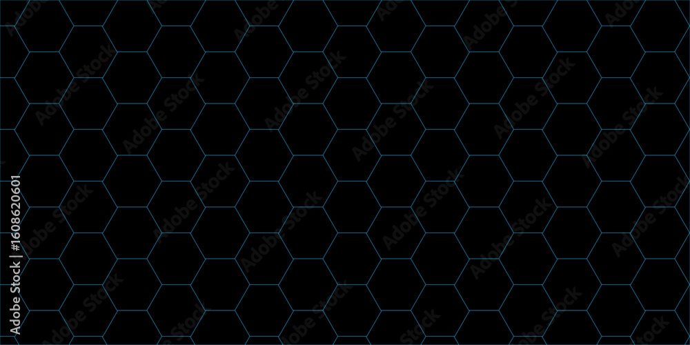 Poster background with hexagons . abstract background with lines . black texture background . black and hex