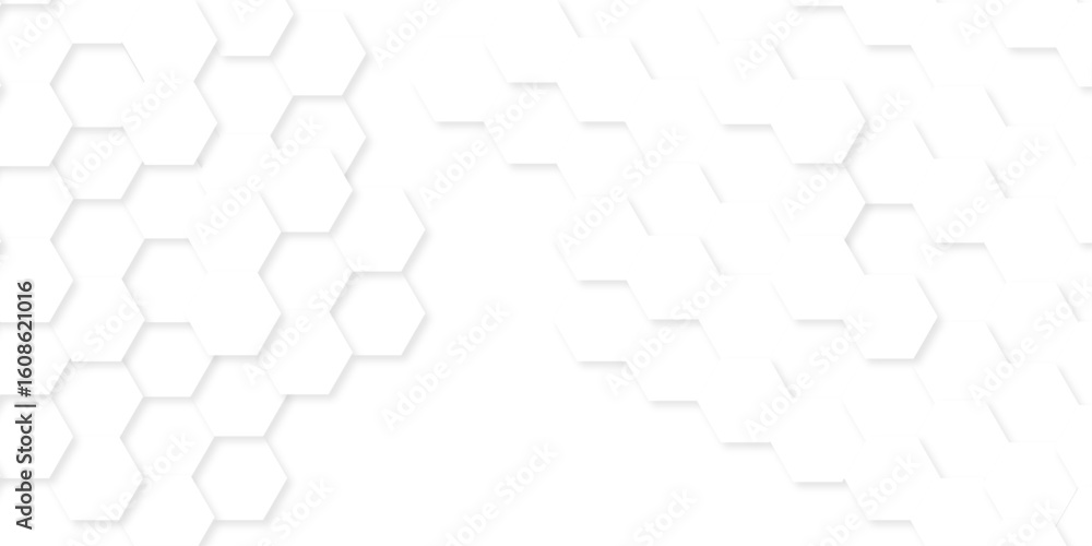 Poster background with hexagons . abstract background with lines . white texture background . white and hex