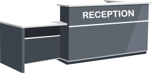 Modern Grey Reception Desk