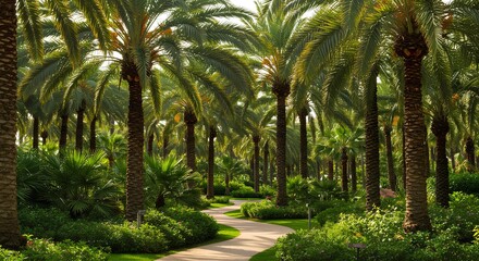palm trees in the park