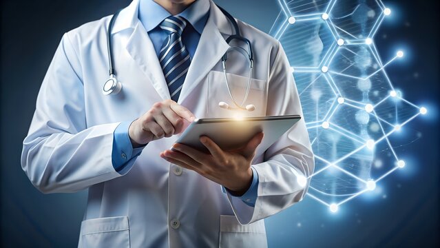 Medical and Healthcare Concept with Doctor, Stethoscope, Hospital Equipment, Diagnosis and Treatment in a Clean Professional Environment