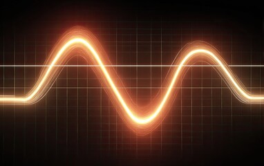 Orange waveform on dark grid