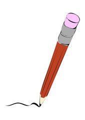 Mit Bleistift schreiben