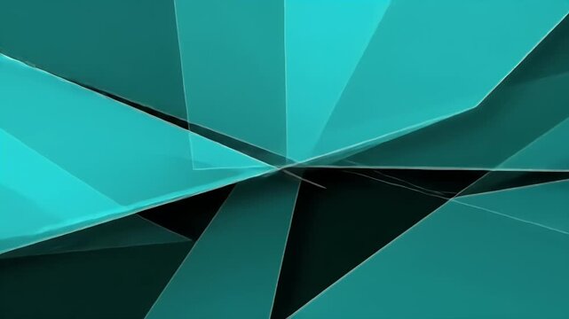 Abstract teal geometric design