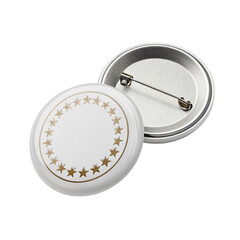 Retro clothing tag with stitched texture and red accent