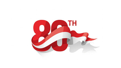 Modern 80th Independence Day of Indonesia Concept