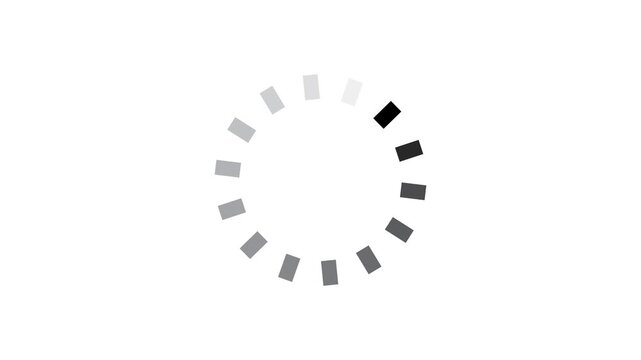 Circular Loading Icon Animated White  Background. Loading Bar Circle 4k Video. Circular Loading Mark White background Video. loading animation transparent background
