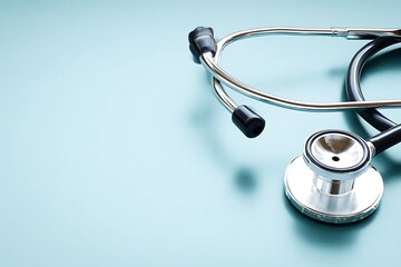 Stethoscope on blue a medical tool