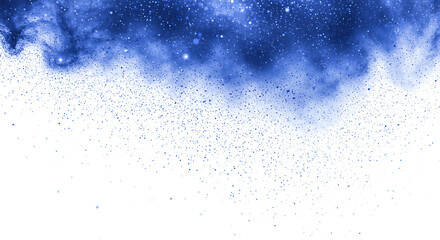 Deep Blue Nebula and Smoke Texture with Starry Accents for Digital Art