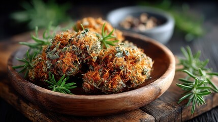Cannabis Nugs: Rustic Display of Medical Marijuana Buds