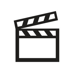 Film director clap board silhouette vector