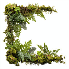 Green Leaf Border for Nature Projects png