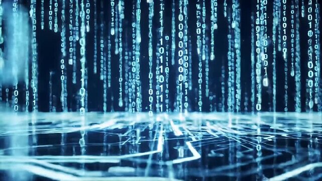 Digital binary code background