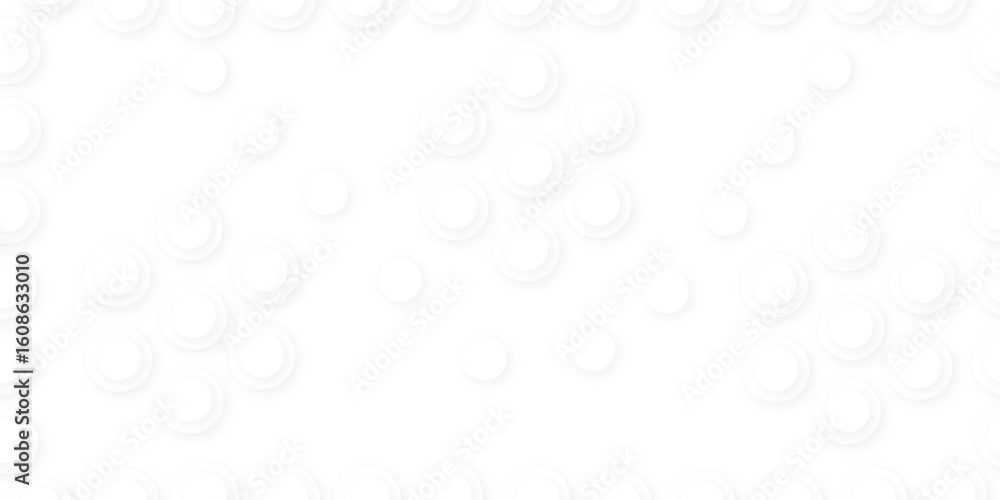 Aufkleber abstract white gradient circle pattern of 3d bubbles background template. abstract white modern tran