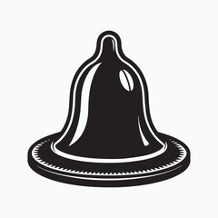 Condom Silhouette Icon – Safe Sex, Protection, and Birth Control Symbol