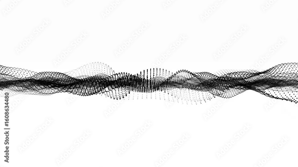 Poster halftone dots background animation. technology futuristic digital flow seamless looping