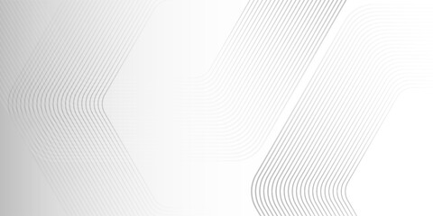 Abstract hexagon lines on gray background. Geometric stripe line art design modern.