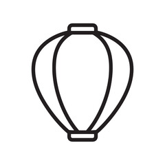 Sky lantern line art rising into night sky