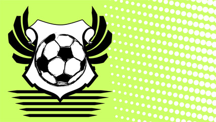 soccer futbol tattoo background illustration in vector art