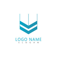 Stylized trident logo vector and symbol design