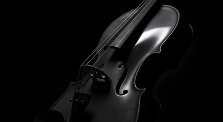 Violin on black.