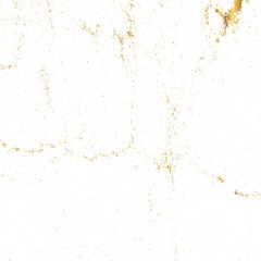 Golden foil flakes with shimmering effect on transparent background. Shiny golden foil pieces scattered with flame shimmer transparent design  