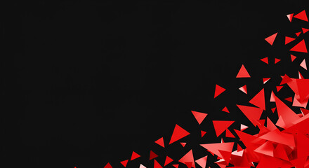 Abstract geometric background with red triangles