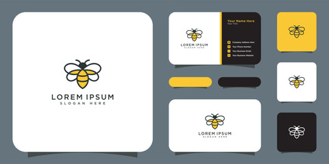 honey Bee animals logo vector