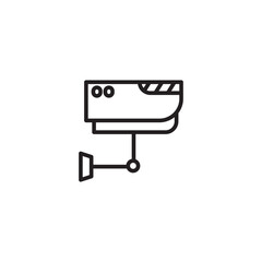 An icon depicting a security camera mounted on a wall bracket, indicating surveillance or security.