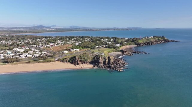 Aerial footage of Slade Point Mackay Queensland Australia