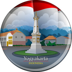 The White Monument, or tugu Jogja, is one of the icons of Yogyakarta City.