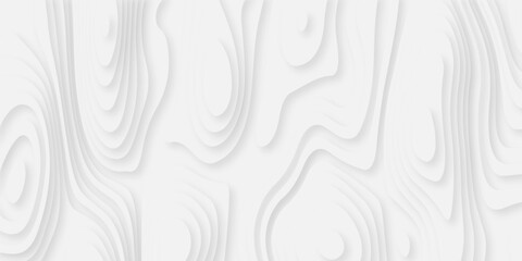 Abstract background vector Abstract wavy line 3d paper cut white background. Abstract pattern with lines. Abstract sea map geographic contour map and topographic contours map background.
