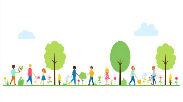 vibrant celebration of international childrens day showcasing children interacting with nature and learning about