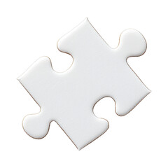 Obraz premium Single white puzzle piece on a black background