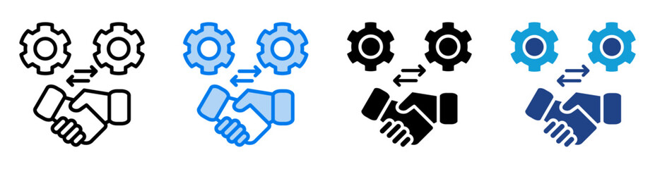 alliance icon set multiple style collection