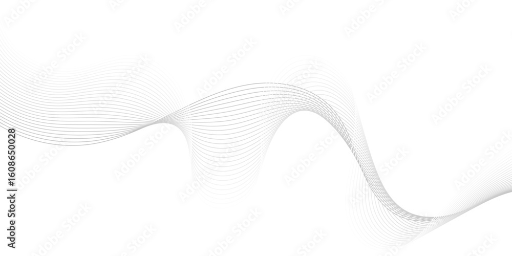 Poster abstract grey, white smooth element swoosh speed wave modern stream background. wave with lines crea