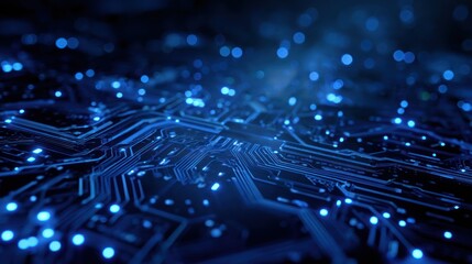 Fototapeta premium Abstract circuit board close-up