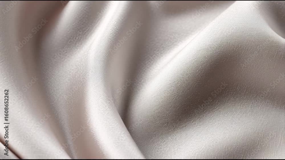 Poster soft, smooth beige fabric with gentle folds and a subtle textured pattern.