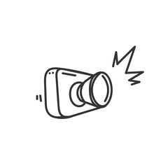 doodle camera icon illustration sketch