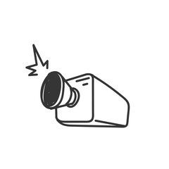 doodle camera icon illustration sketch