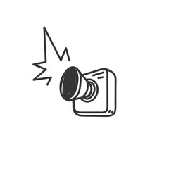 doodle camera icon illustration sketch