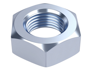 Metal Hex Nut Isolated on White Background  PNG