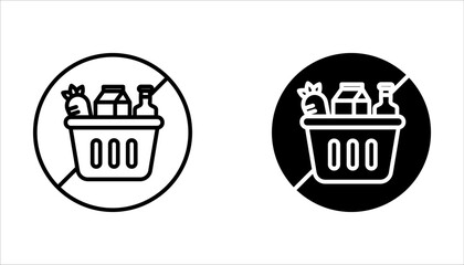 no food icon set, vector illustration on white background.