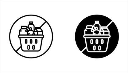 no food icon set, vector illustration on white background.