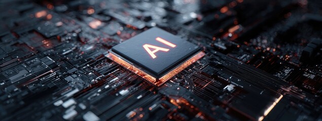 AI Chip on Circuit Board