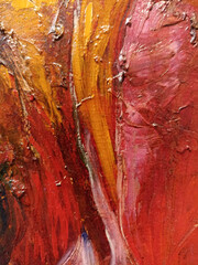 color and texture of oil paint strokes